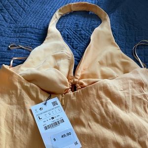 Zara long halter sundress.